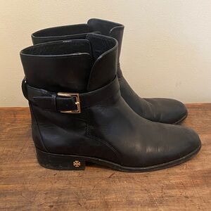 Tory Burch Black Leather Ankle Boots